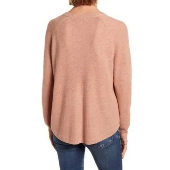 Madewell Jane Waffle Stitch Sweater In Heather Rose - Picture 2 of 9